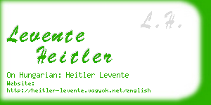 levente heitler business card